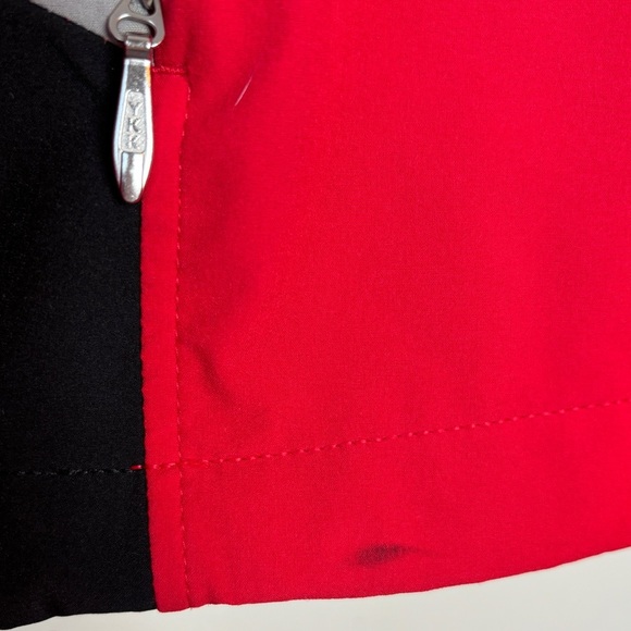 J. Lindeberg Red Black Gray Full Zip Lightweigh Soft Shell Stretch Jacket Sz XL - Picture 5 of 12